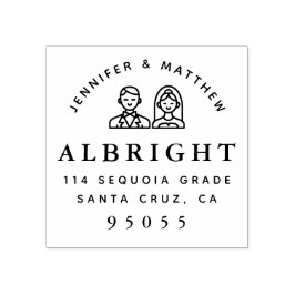 Sello De Caucho Bride & Groom The Future Mr & Mrs Return Address