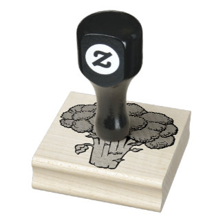 Sello De Caucho Broccoli verde