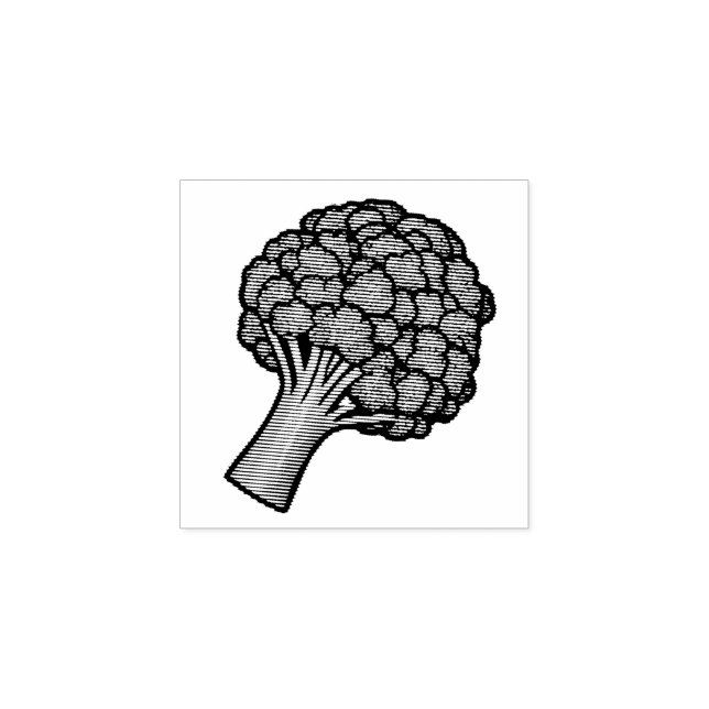 Sello De Caucho Brócoli Delicioso (Impresión)