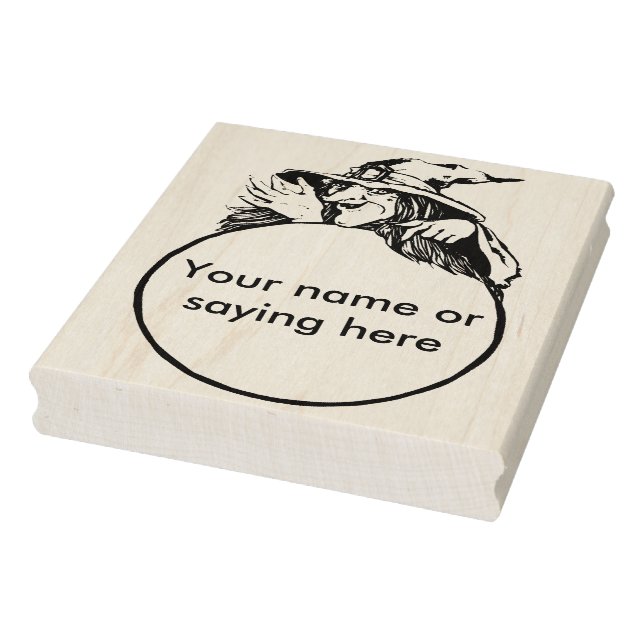 Sello De Caucho Bruja con bola de cristal 2 estampado de arte de i (Sello)