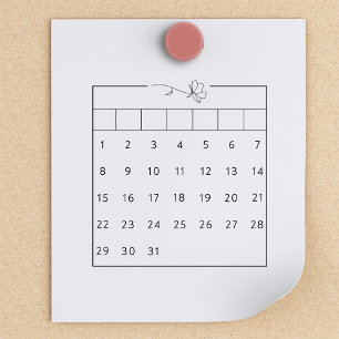 Sello De Caucho Bujo de seguimiento de hábitos del calendario del