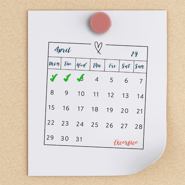 Sello De Caucho Bujo de seguimiento de hábitos del calendario del  (Subido por el creador)