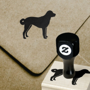 Sello De Caucho Bulldog americano Silhouette