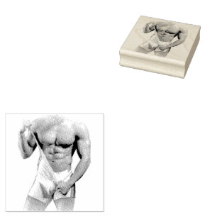 Sello De Caucho bulto muscular de hombre de SlipperyJoe's abdomina