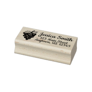 Sello De Caucho Bunch of Grapes Grapevine Fruit Foodie Address