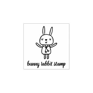 Sello De Caucho Bunny Rabbit Sketch Animal