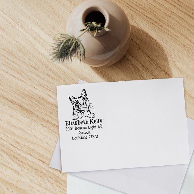 Sello De Caucho Burmilla Cat Return Address Mascota (Subido por el creador)
