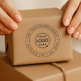 Sello De Caucho Business Address Rubber Stamp | Logo Return Mail