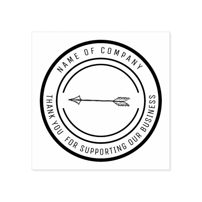 Sello De Caucho BUSINESS gracias por apoyar LOGO STAMP (Impresión)