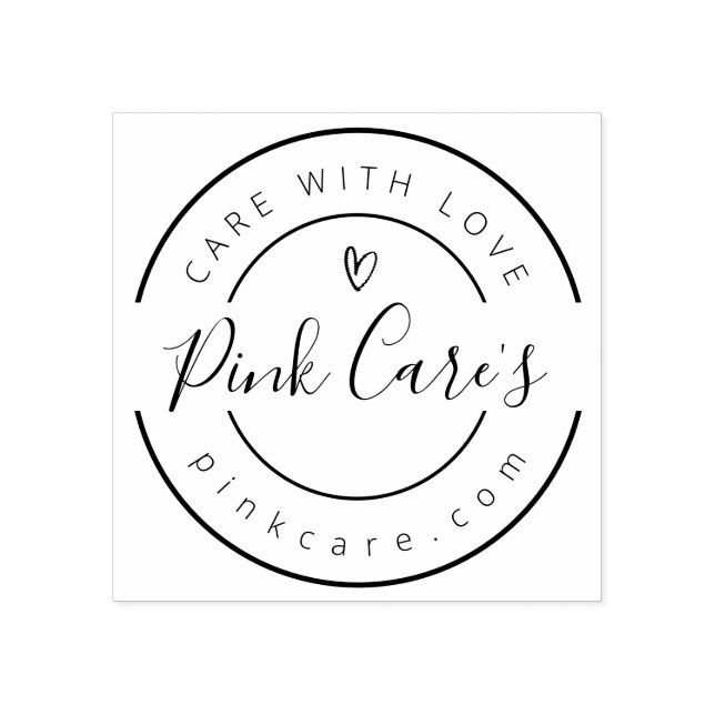 Sello De Caucho Business Name, Slogan and Website  (Impresión)