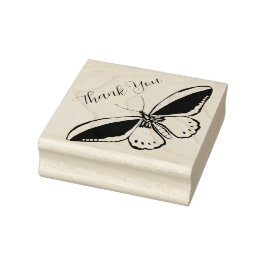 Sello De Caucho Butterfly Thank You Ink Stamp 