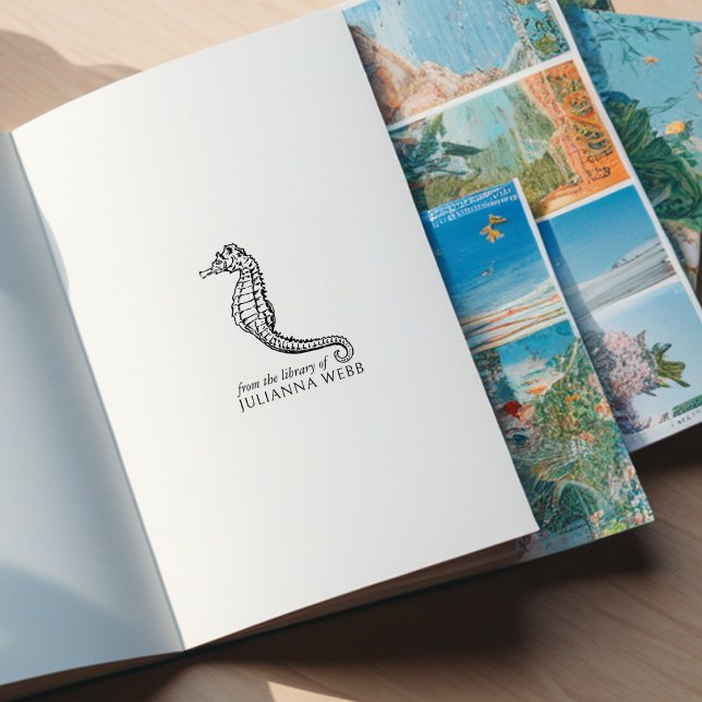 Sello De Caucho Caballito de mar personalizado De la Biblioteca De (Subido por el creador)