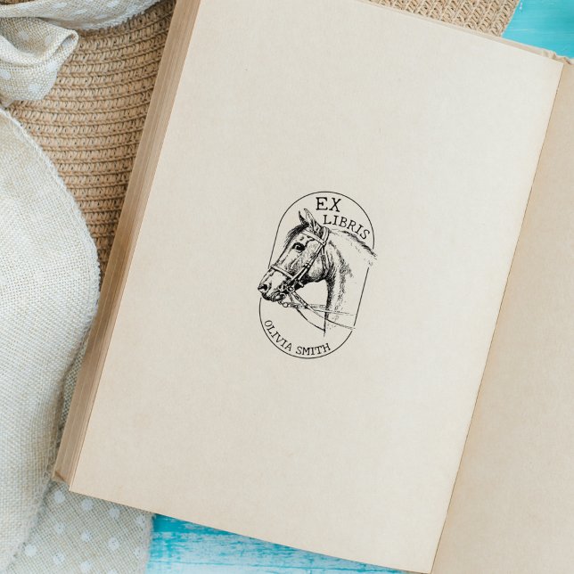 Sello De Caucho Caballo Antiguo, Ex Libris de Libro Moderno  (Subido por el creador)