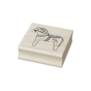 Sello De Caucho Caballo folclórico de dala, esqueleto folclórico