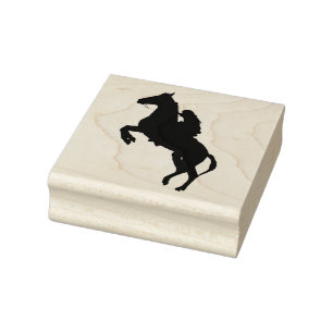 Sello De Caucho Caballo y jinete