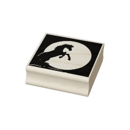 Sello De Caucho Caballos de Corazón V Luna Hazy