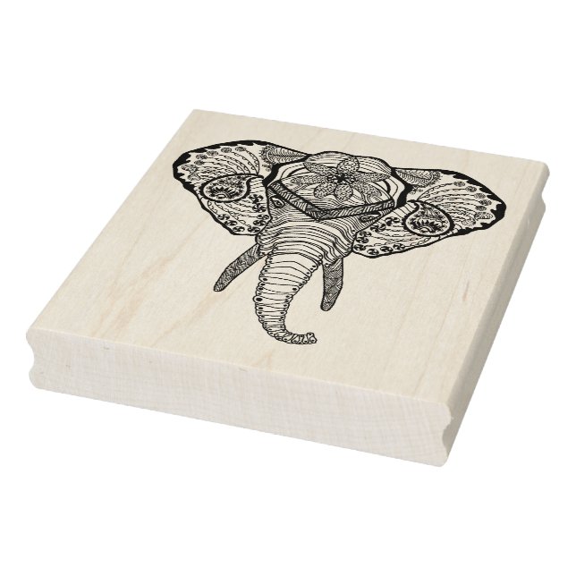 Sello De Caucho Cabeza de elefante inspirada (Sello)