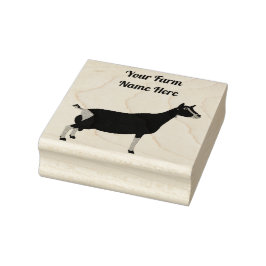 Sello De Caucho Cabra lechera de Toggenburg personalizada