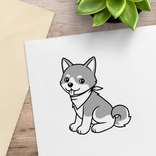 Sello De Caucho Cachorro Shiba Inu