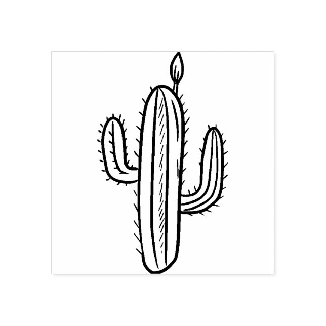 Sello De Caucho Cactus Scrapbooking (Impresión)