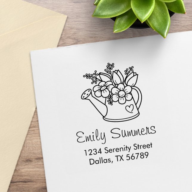 Sello De Caucho Cadera de riego con flores dirección (Subido por el creador)