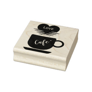 Sello De Caucho Café de amor"