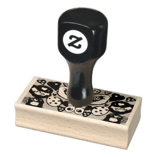 Sello De Caucho Café y galletas y chocolate