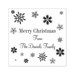 Sello De Caucho Caída de Navidades de copo de nieve Estampilla de