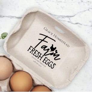 Sello De Caucho Caja de huevos frescos de granja de pollitos lindo