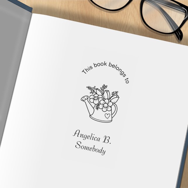 Sello De Caucho Cajas de agua de jardín con placa de flores (Subido por el creador)