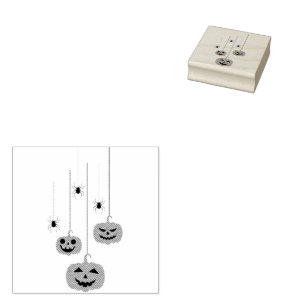 Sello De Caucho Calabaza feliz de Halloween