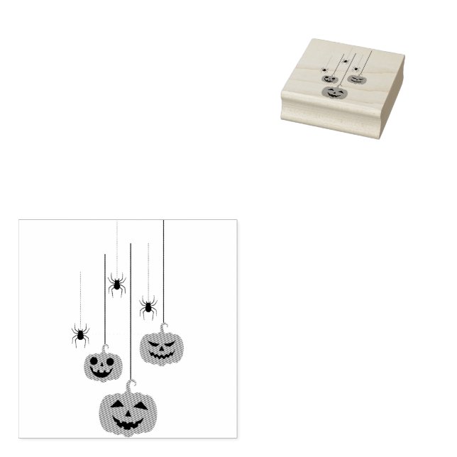 Sello De Caucho Calabaza feliz de Halloween (Sellado)