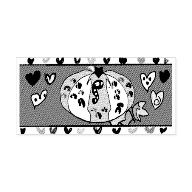 Sello De Caucho Calabaza Latte (Impresión)