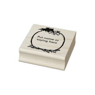 Sello De Caucho Calabaza y bate en blanco 2 estampilla de arte de 