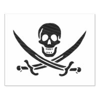 Calavera obsidiana espada Bandera pirata de Calico