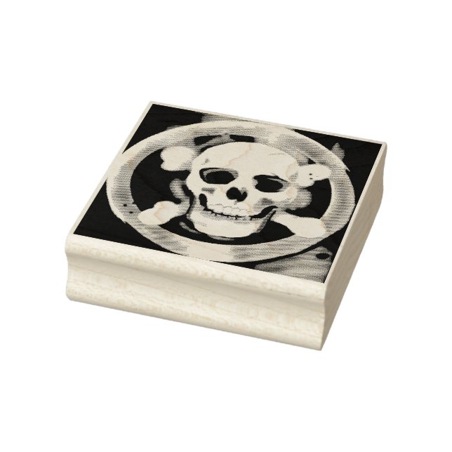Sello De Caucho Calavera y huesos en un cañón (Sello)