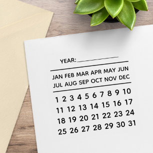 Sello De Caucho Calendario permanente