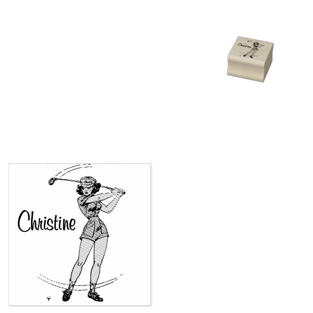 Sello De Caucho Cálido para Golfing Personal Lady Golfer (Sellado)