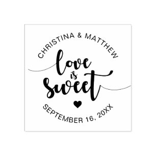 Sello De Caucho Caligrafía El Amor Es Dulce   Boda