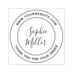 Sello De Caucho Caligrafía moderna Añada el nombre de la marca de 