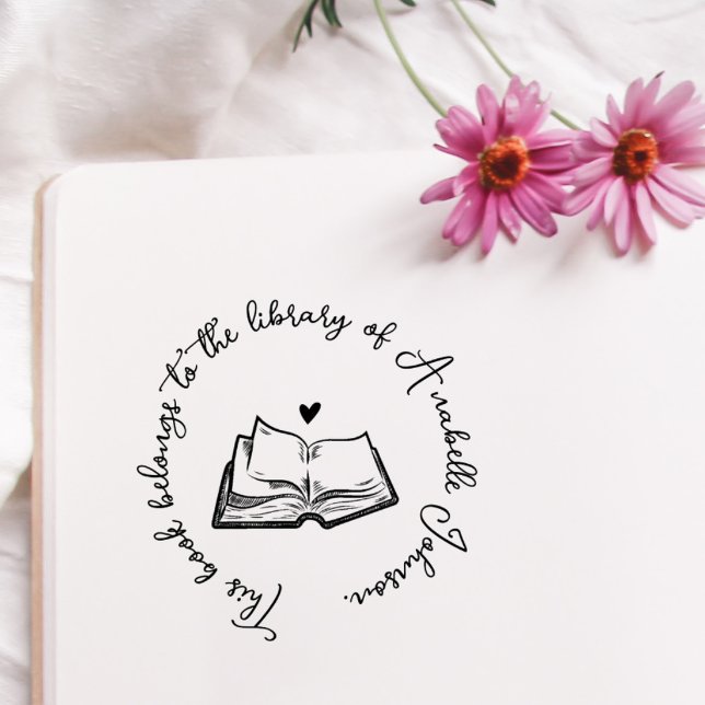 Sello De Caucho Caligrafía rústica de Personalizado de libros de l (Subido por el creador)