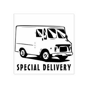 Sello De Caucho camioneta de entrega especial