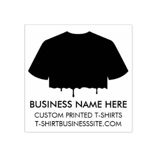 Sello De Caucho Camisetas negras de ropa de empresa de impresión