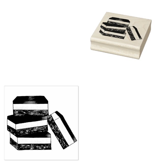 Sello De Caucho Canadiense Nanaimo Bar BC Canada Panadería Dessere (Sellado)