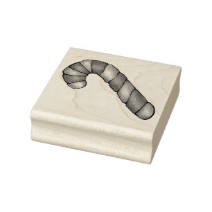 Sello De Caucho Candy Cane Twist Navidades Holiday Cookie Baking