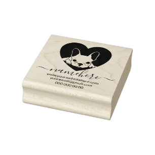 Sello De Caucho Cara de cachorro del Bulldog francés