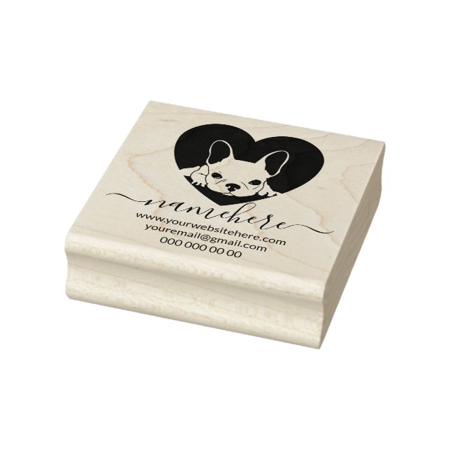 Sello De Caucho Cara de cachorro del Bulldog francés (Sello)