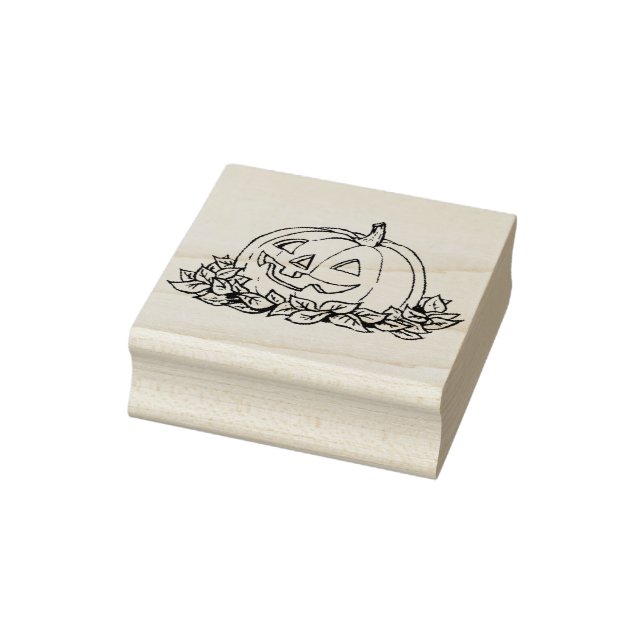 Sello De Caucho Cara de calabaza 3 estampado de arte de ilustracio (Sello)