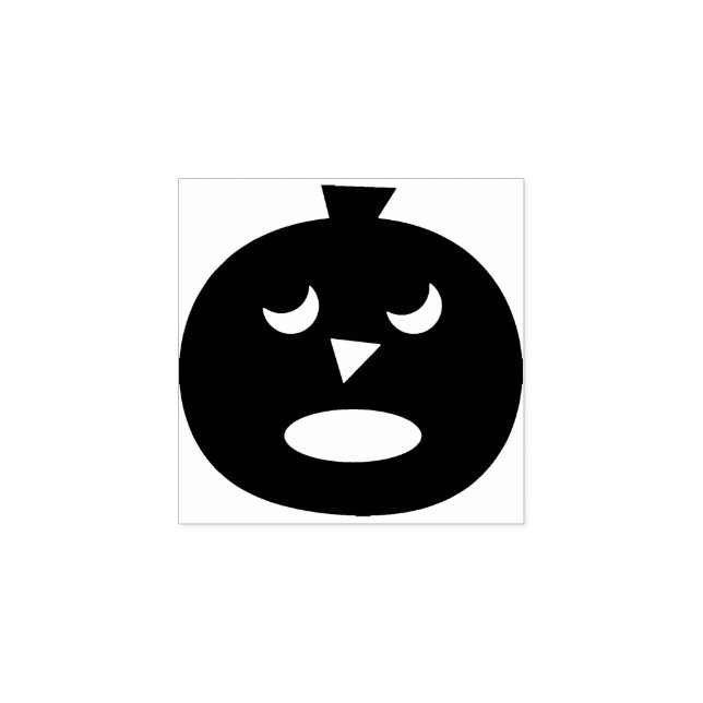 Sello De Caucho Cara de calabaza asustada | Halloween (Impresión)