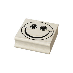Sello De Caucho Cara de Emoji sonriente